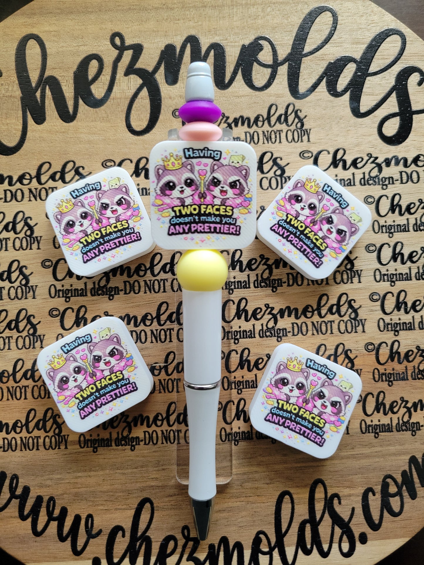 CE 3d printed focal Bead-having two faces doesnt make you any prettier- CG exclusive design