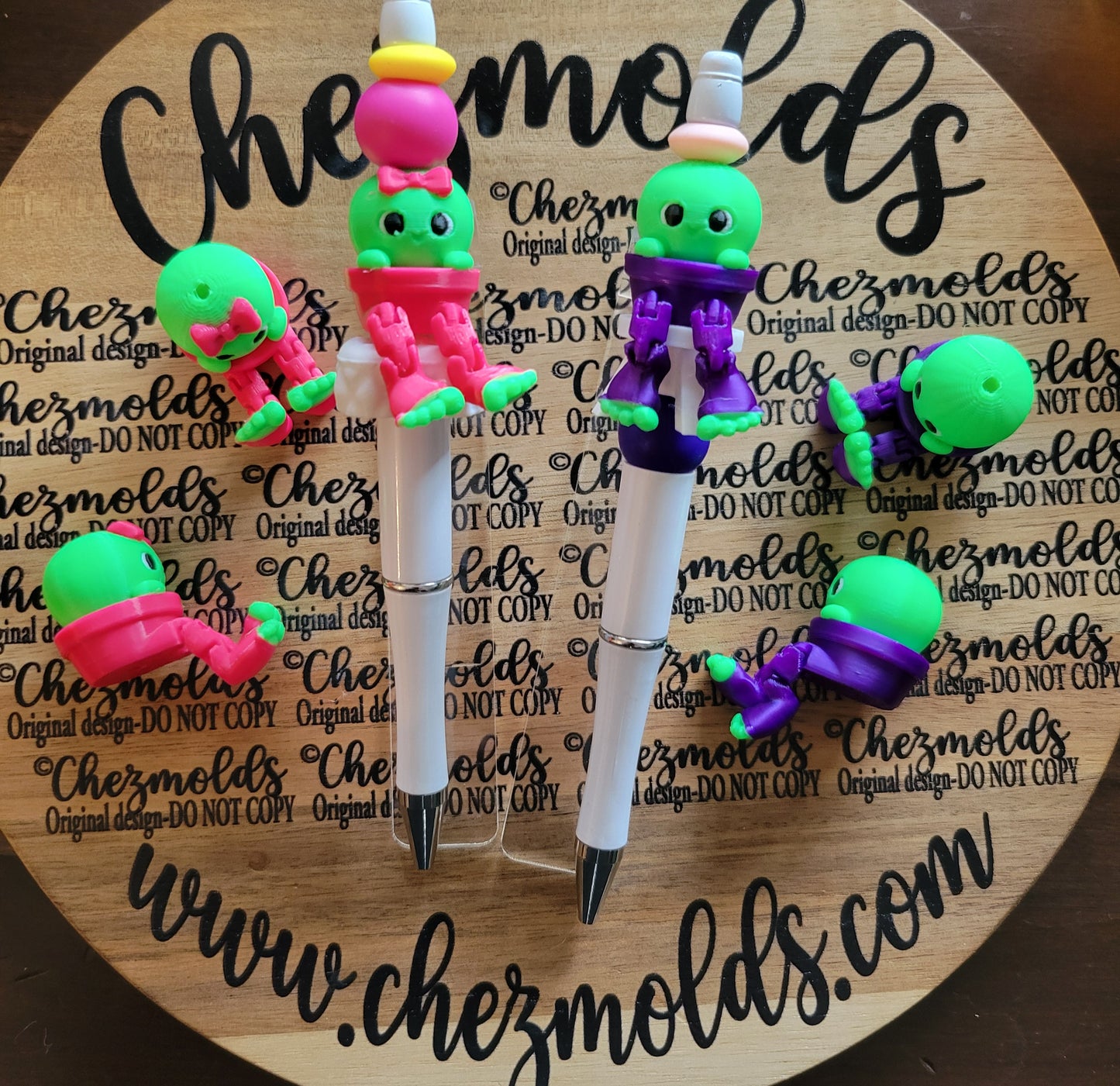 CE 3d printed focal Bead-Cutie potted cactus Kicker ( flexy feet)