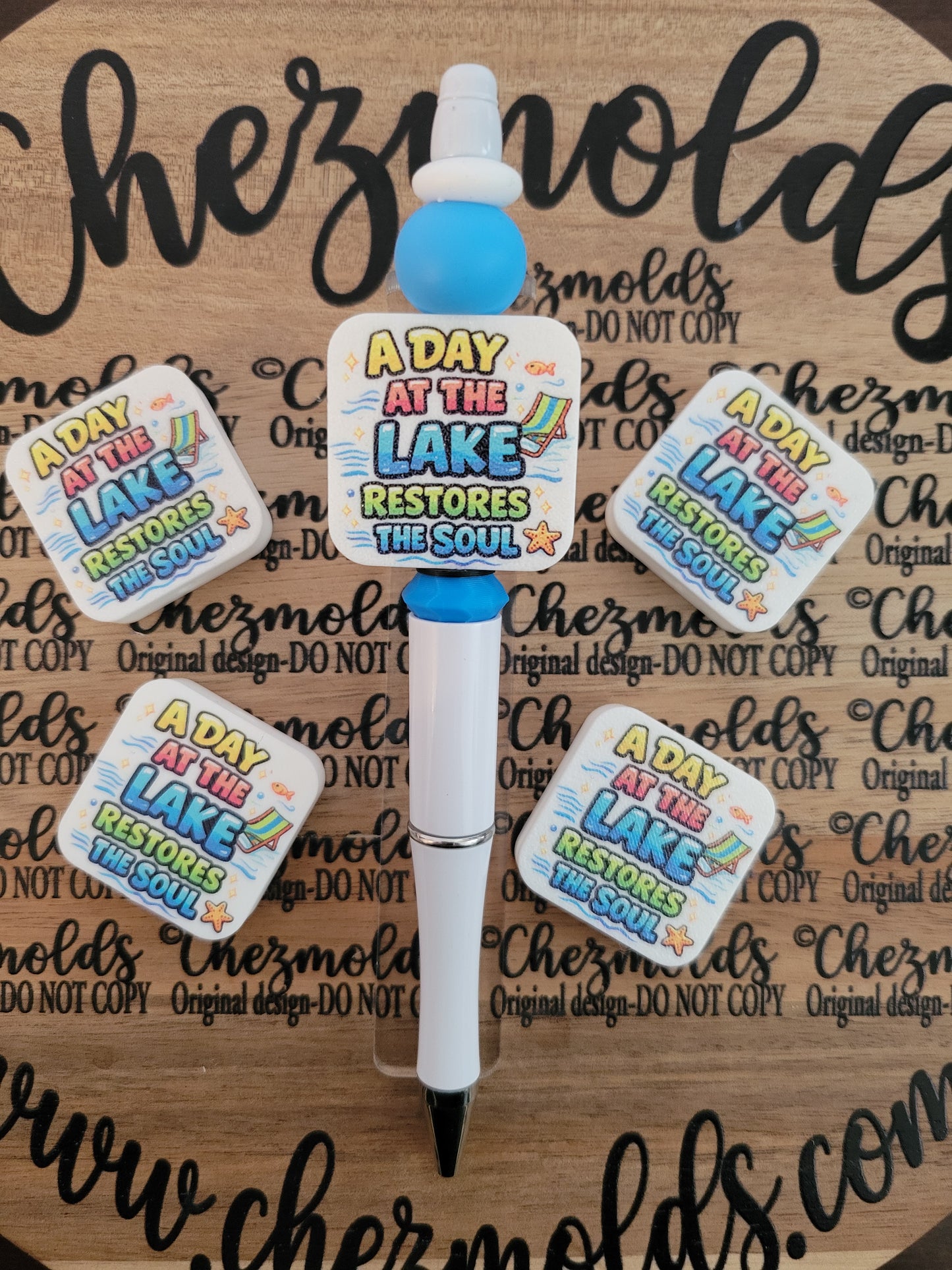 CE 3d printed focal Bead-A day at the lake- CG exclusive design