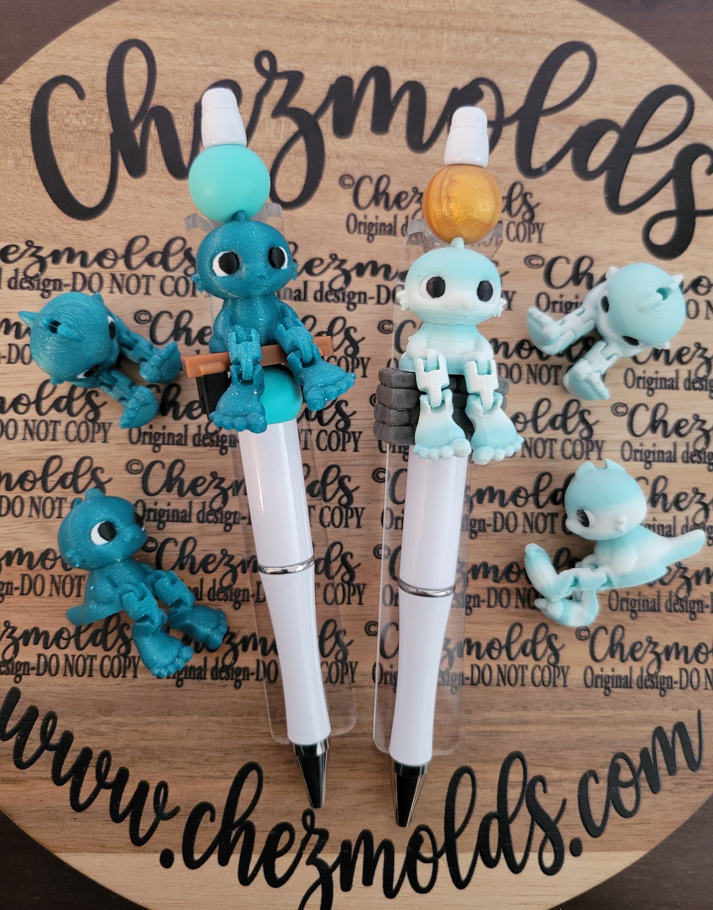 CE 3d printed focal Bead-Cutie Nessie baby Kicker ( flexy feet)