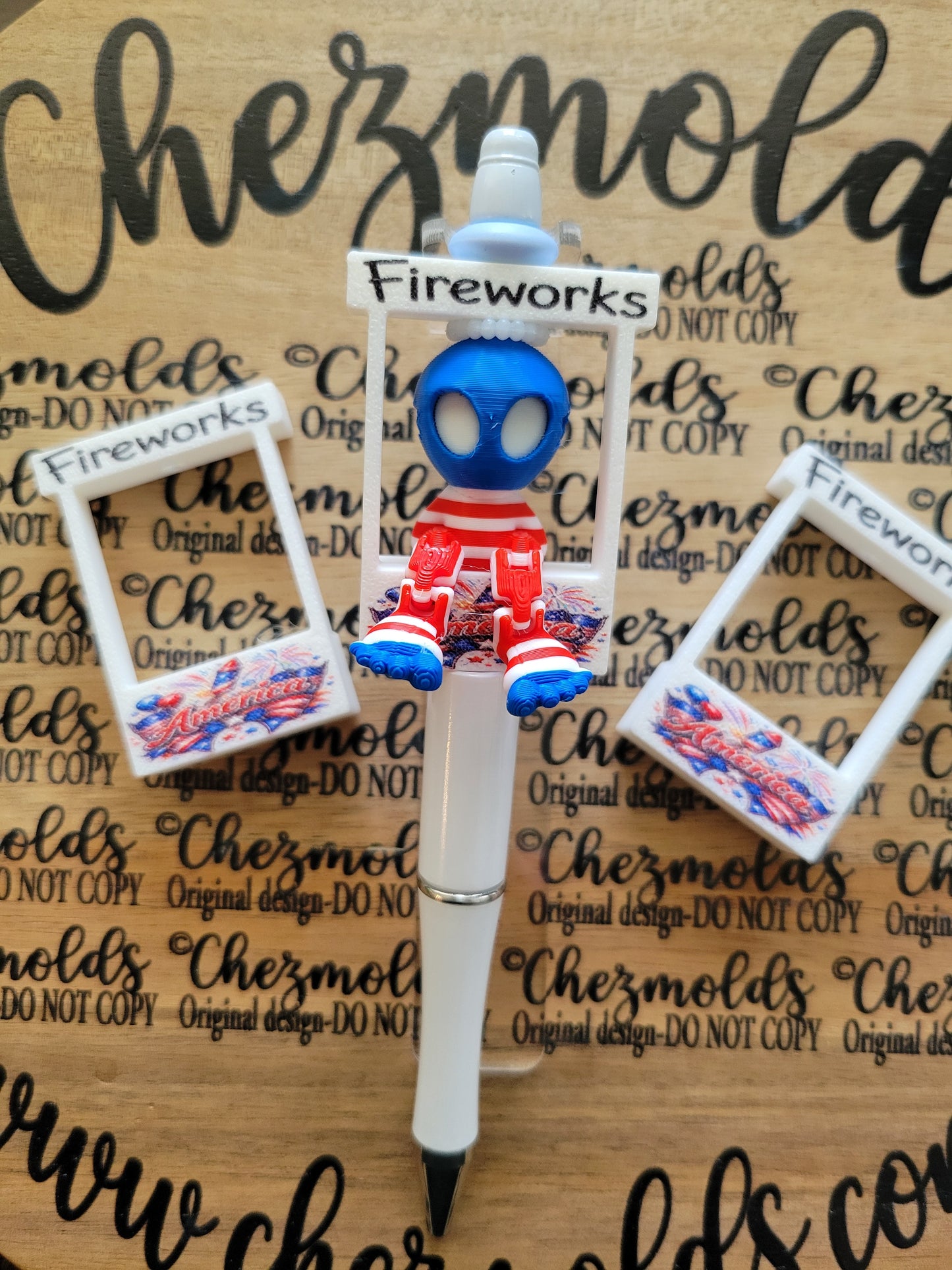 CE 3d printed focal Bead -Fireworks America booth