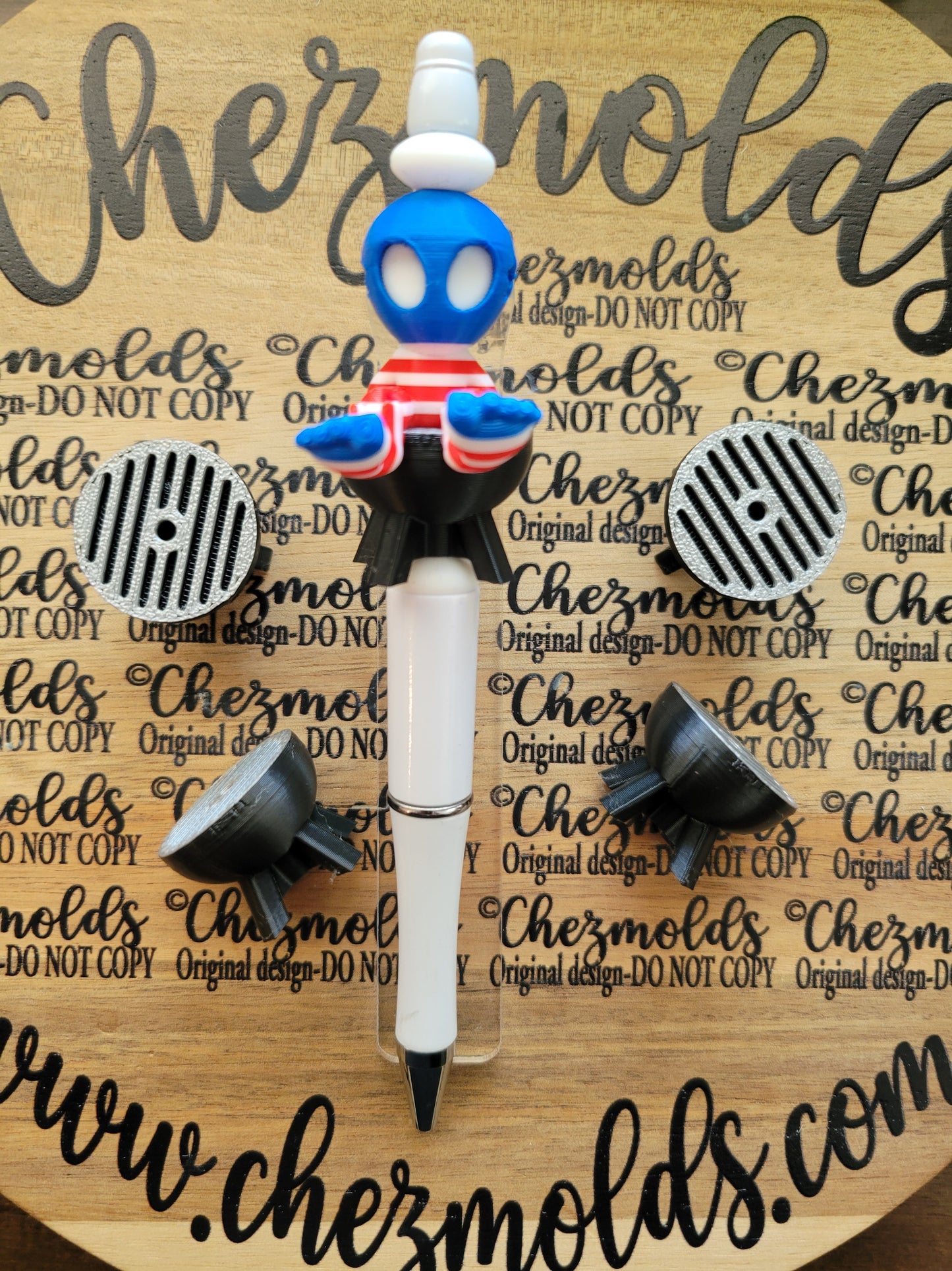 CE 3d printed focal Bead-BBQ
