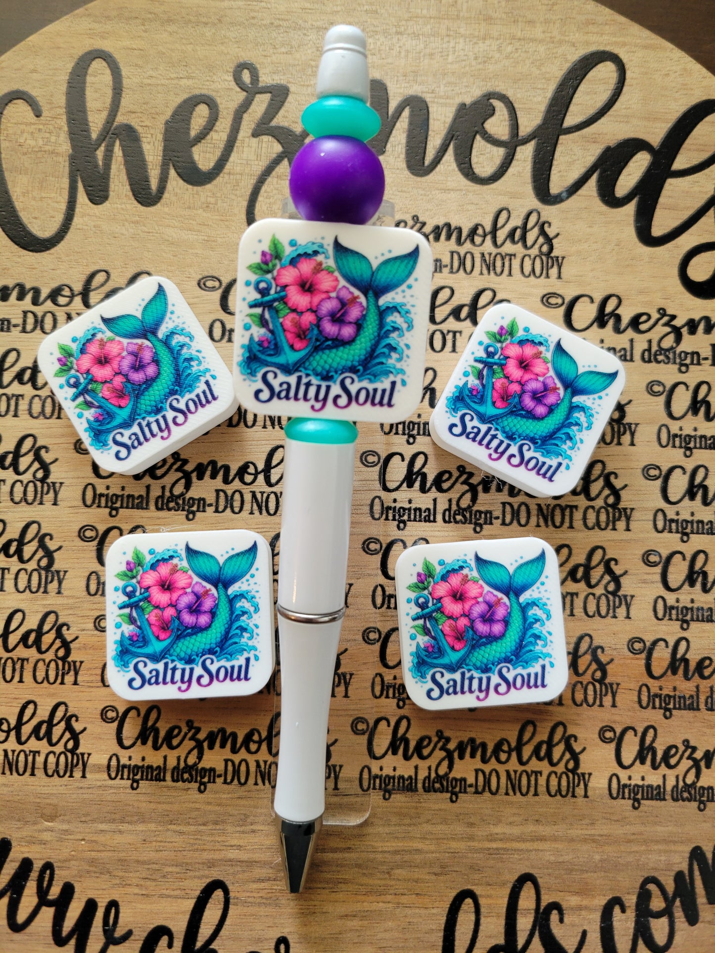 CE 3d printed focal Bead-Salty soul
