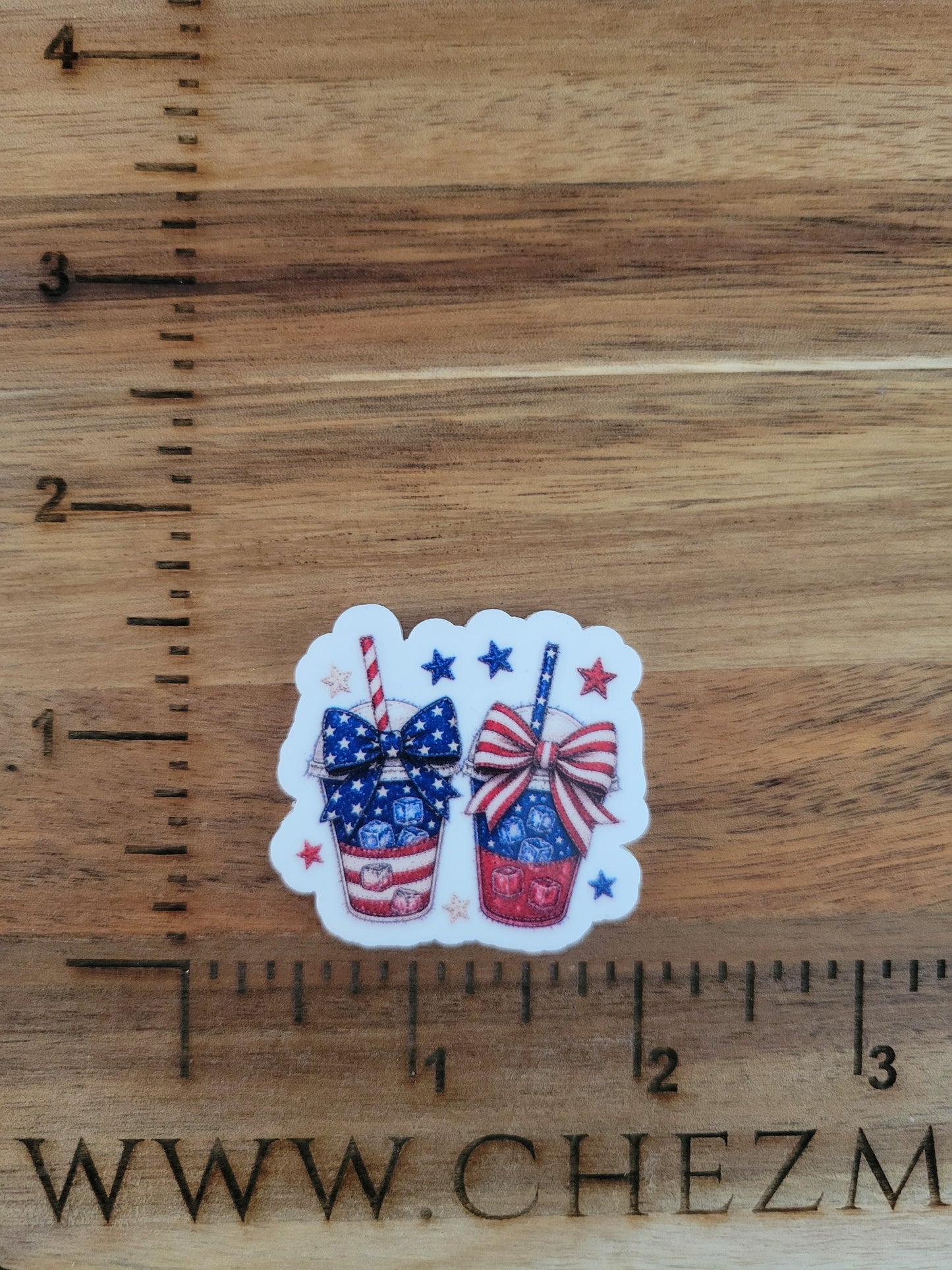 uv printed acrylic flatback- america summer drinks