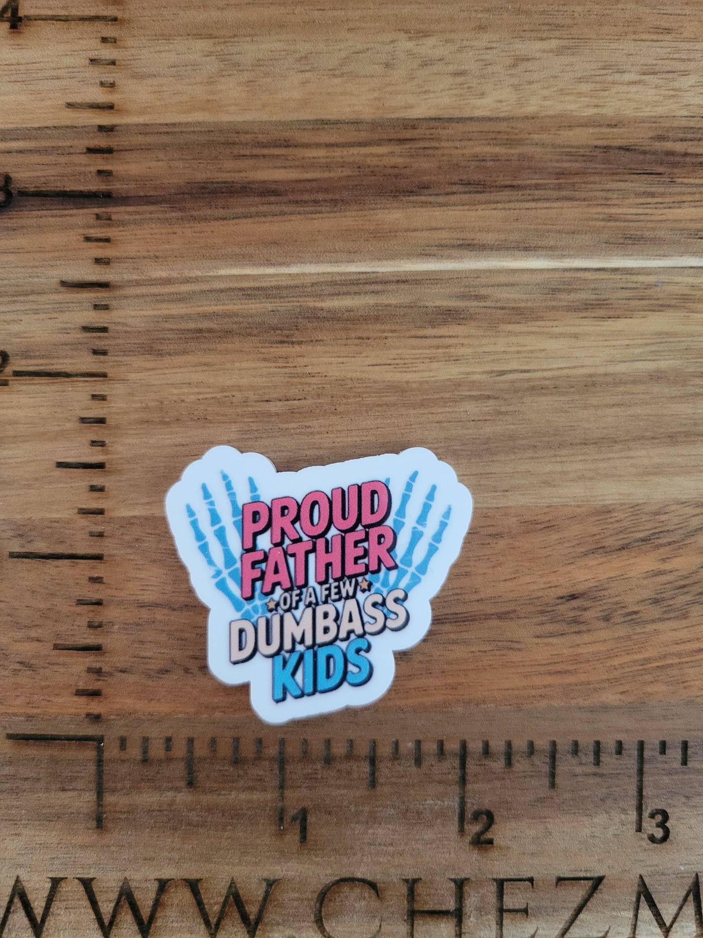 uv printed acrylic flatback-proud father few DA kids