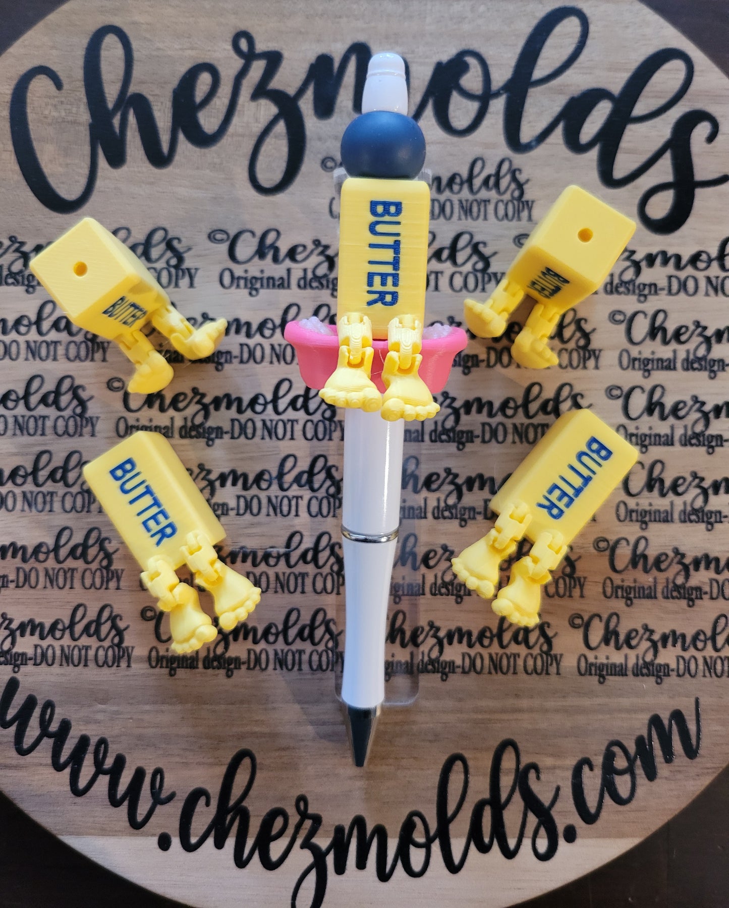 CE 3d printed focal bead- Butter stick kicker ( flexy feet )