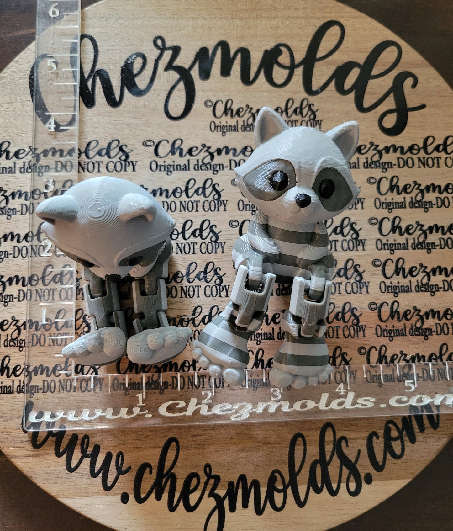 3d printed XL Chez Buddy- cutie grey raccoon
