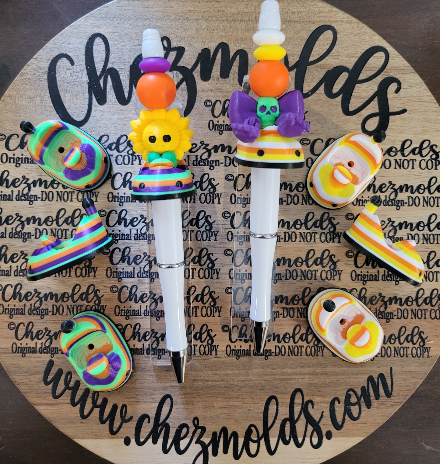 CE 3d printed focal Bead- haunted bumper cars