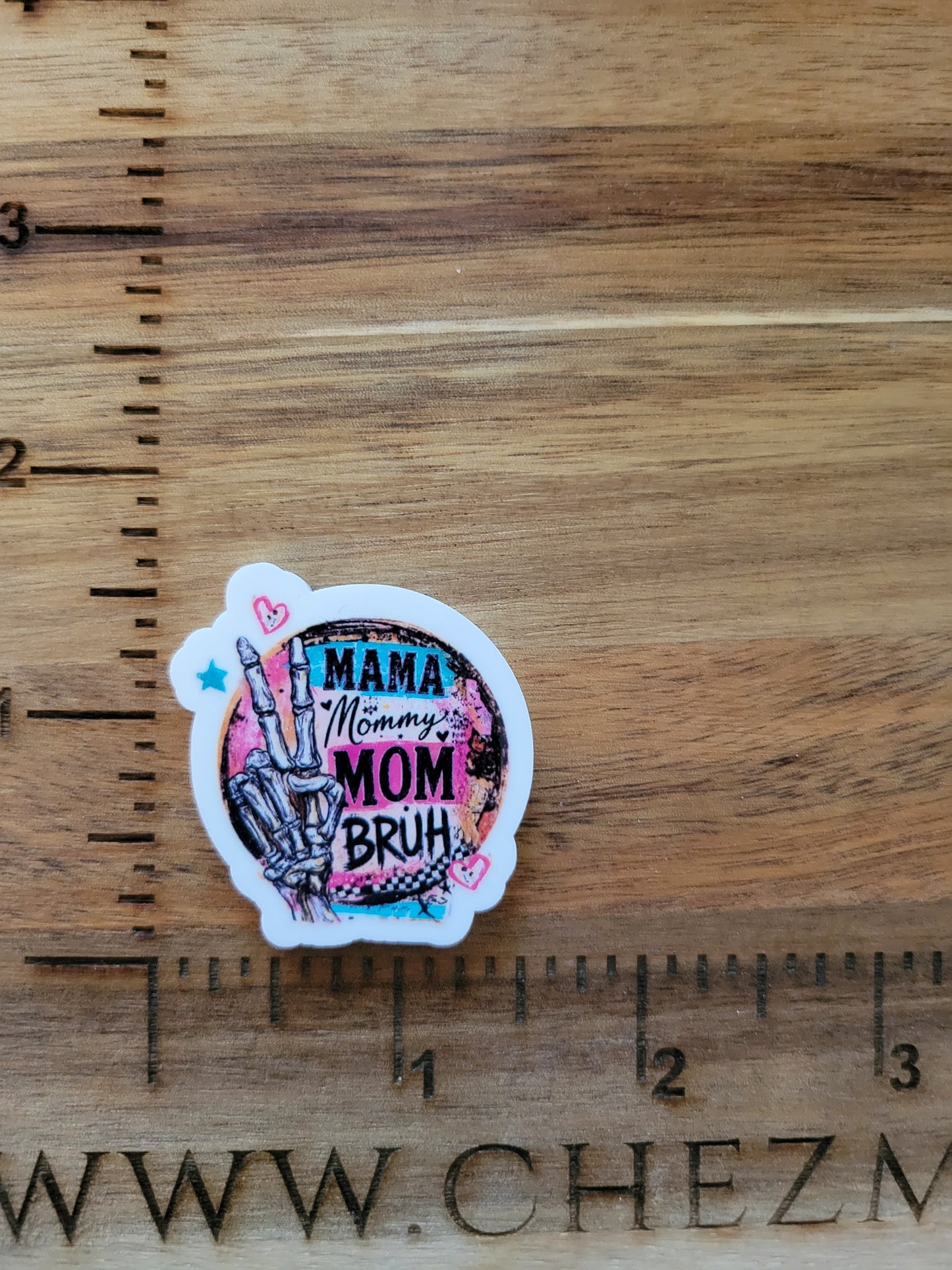 uv printed acrylic flatback-mama mom bruh