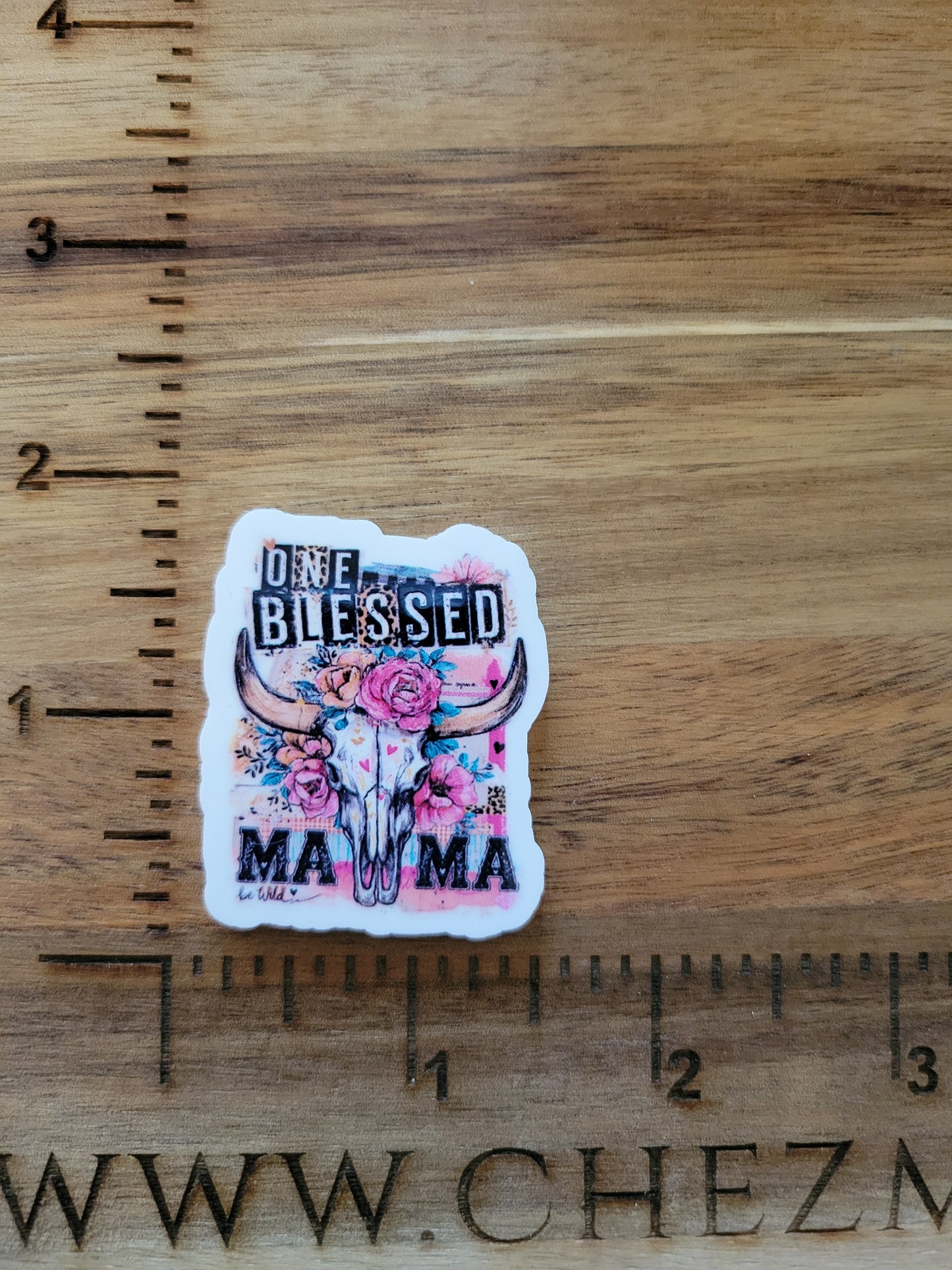 uv printed acrylic flatback-one blessed mama