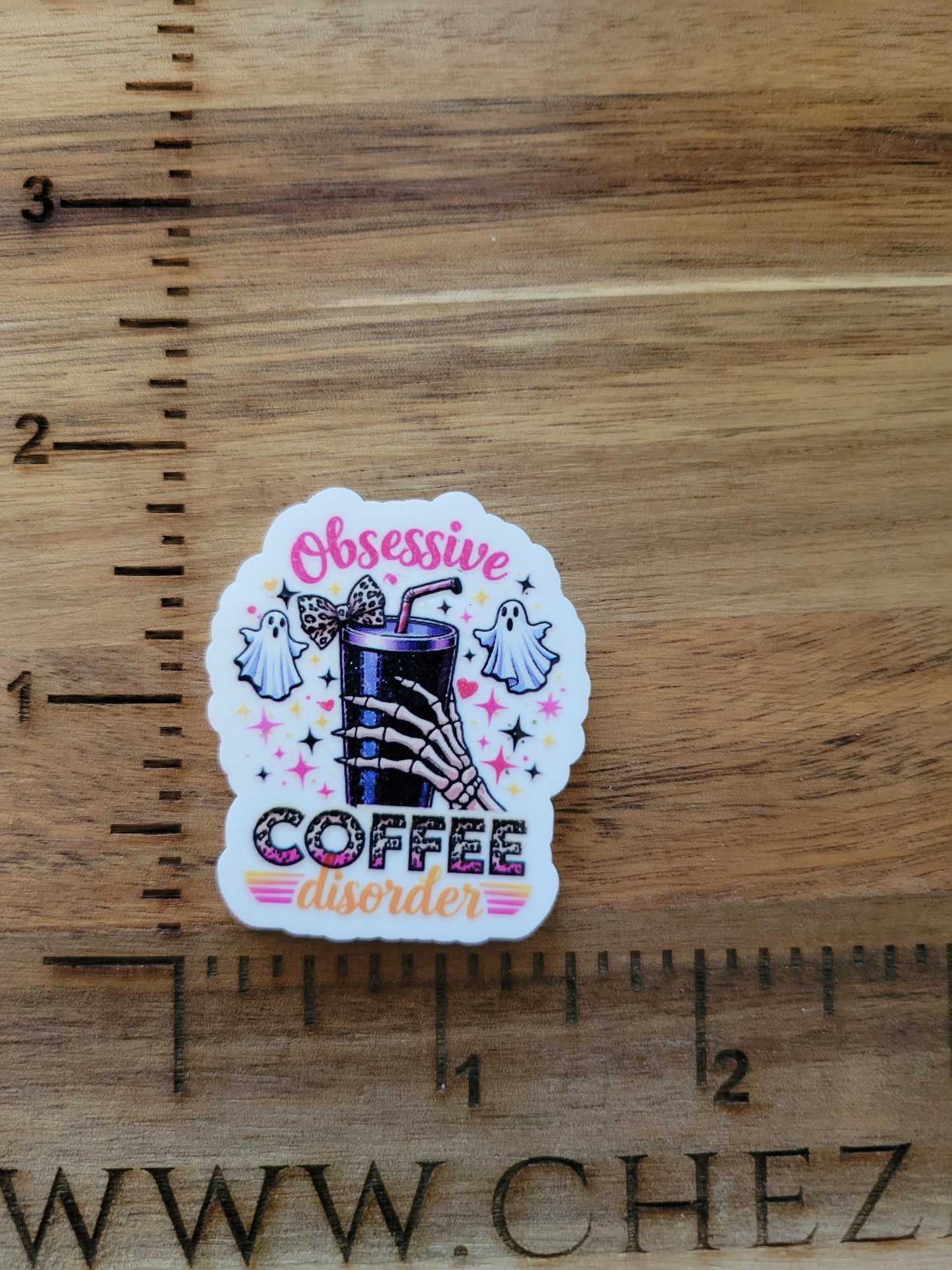 uv printed acrylic flatback-obsessive coffee disorder