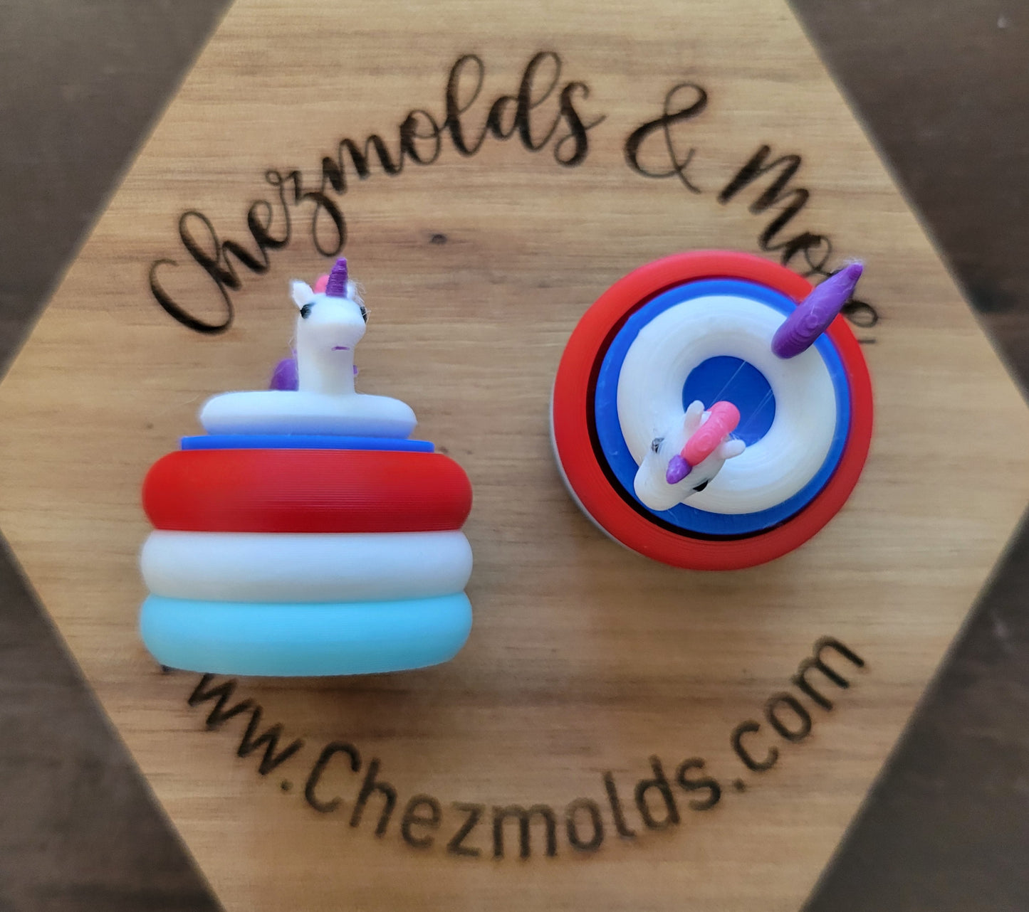 CE 3d printed fidget clicker-3d pool buddies- unicorn floatie