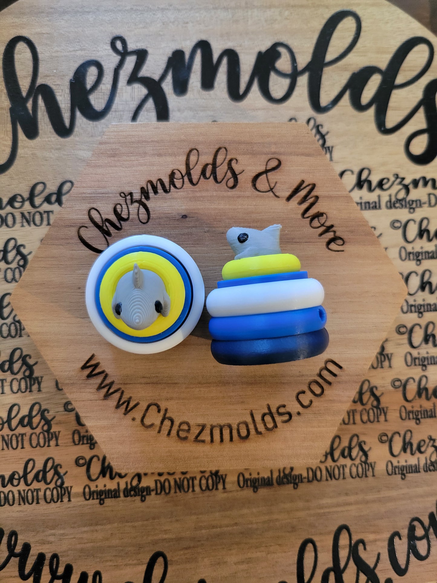 CE 3d printed fidget clicker-3d pool buddies- shark