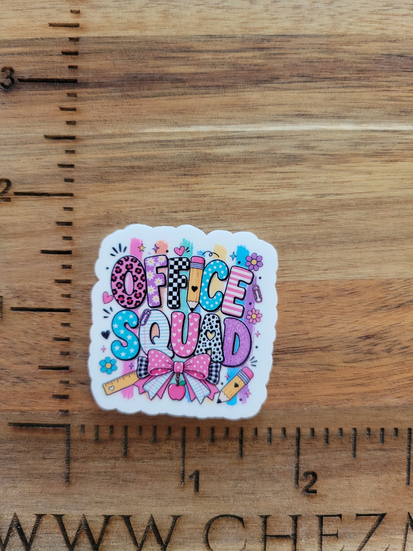 uv printed acrylic flatback-office squad
