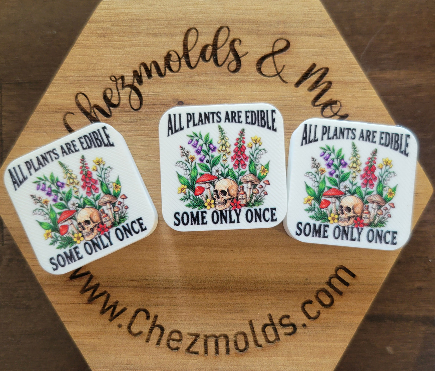 CE 3d printed focal Bead-all plants are edible- once