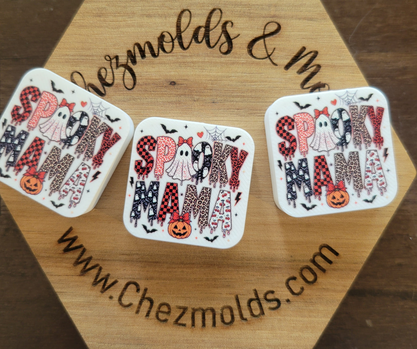 CE 3d printed focal Bead-spooky mama