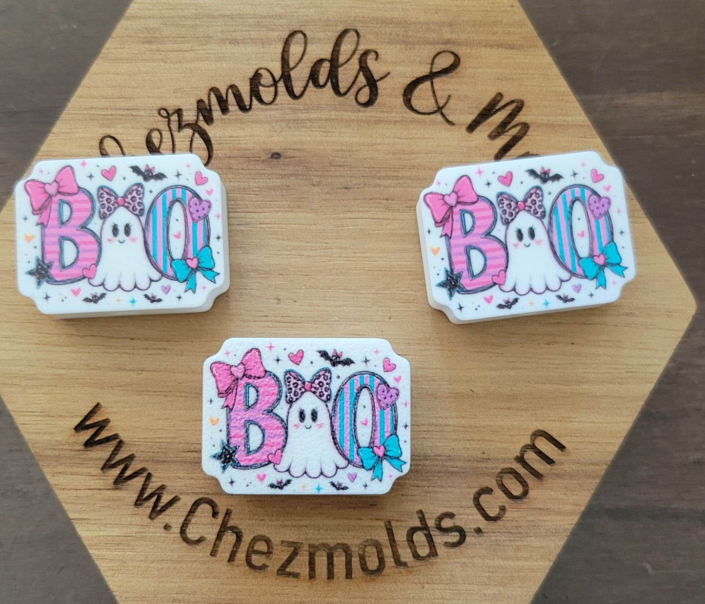 CE 3d printed focal Bead-Boo rectangle