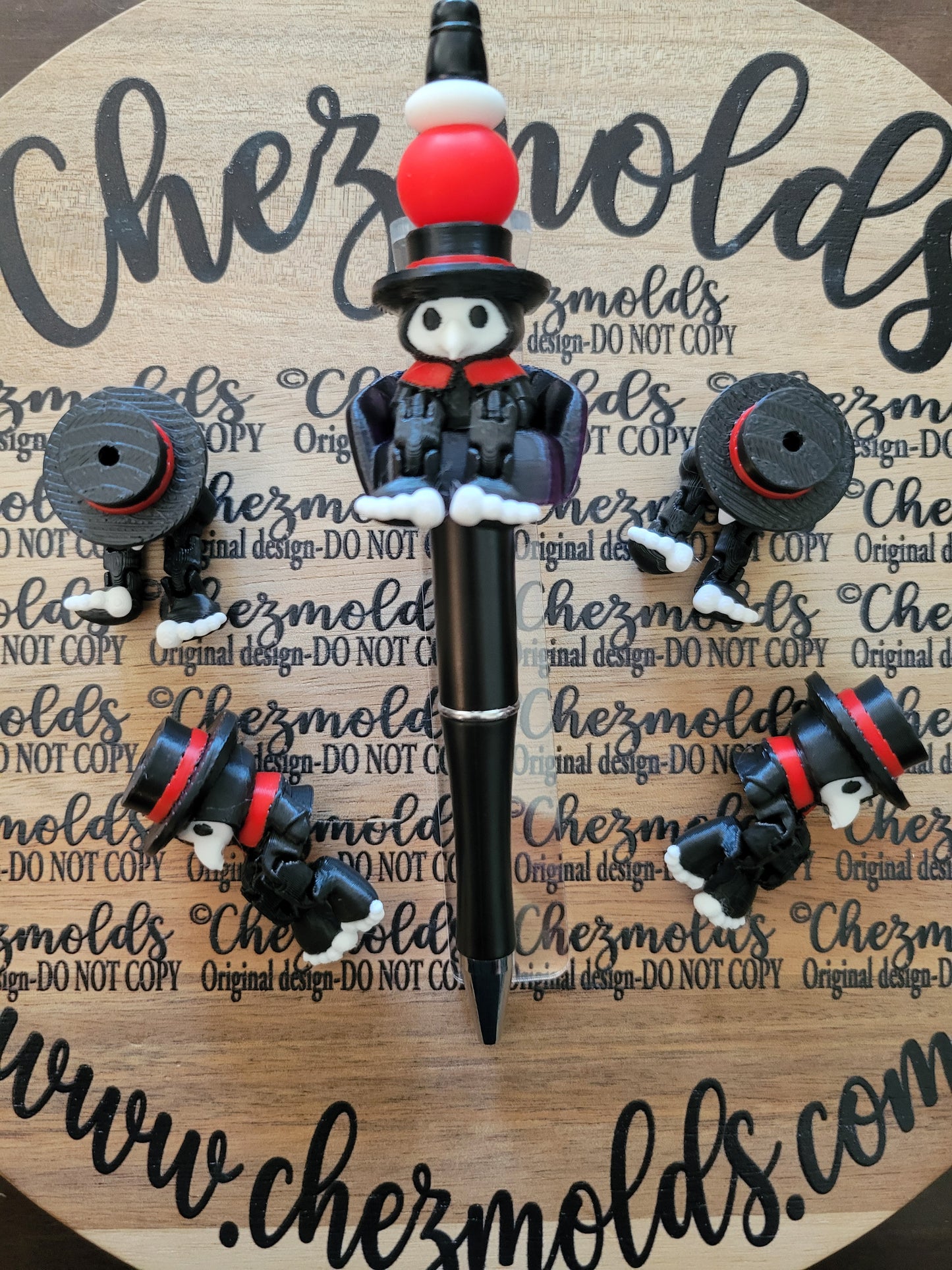 CE 3d printed focal Bead-Baby Plague doctor Kicker ( flexy feet )