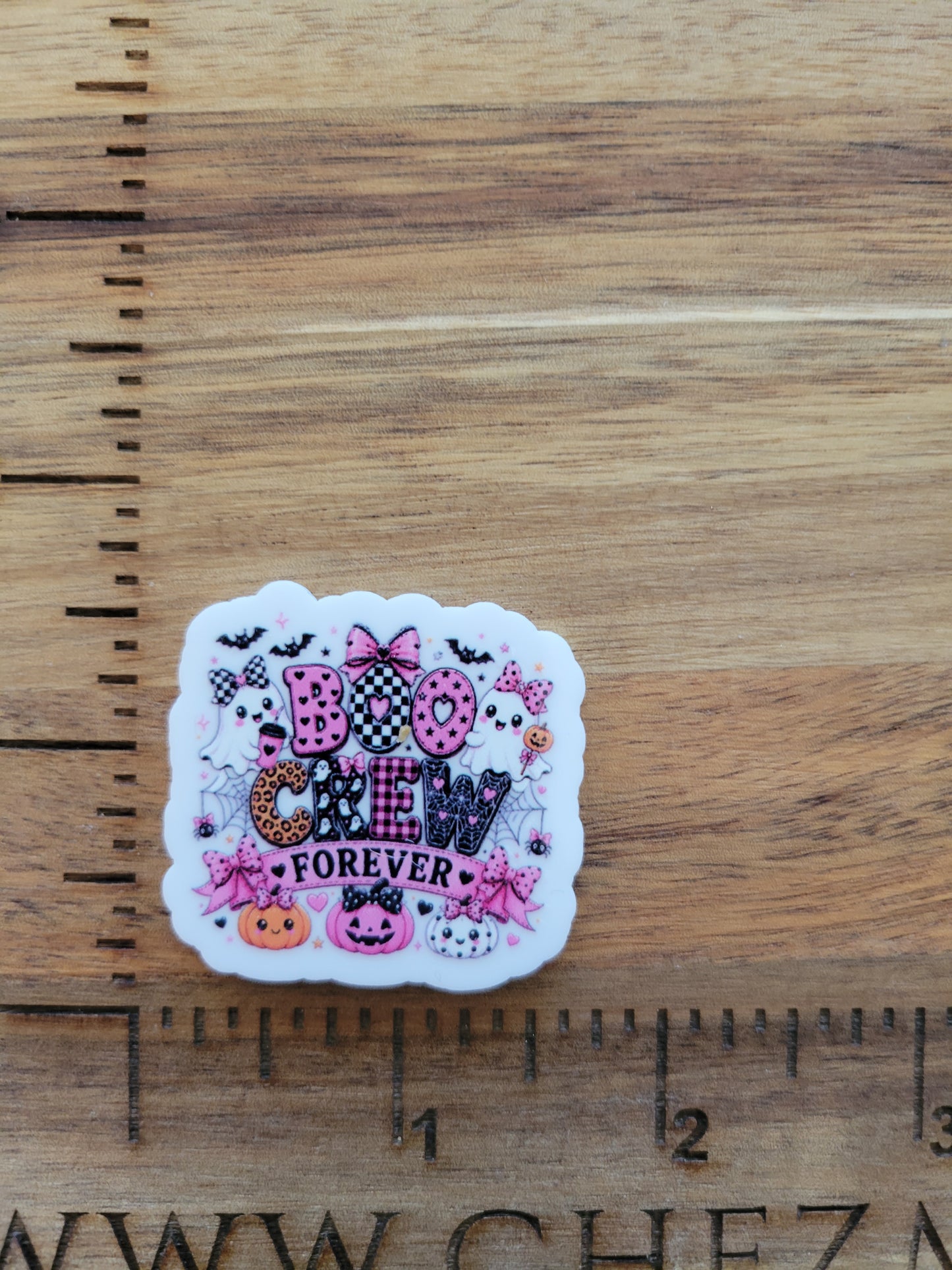 uv printed acrylic flatback-boo crew forever