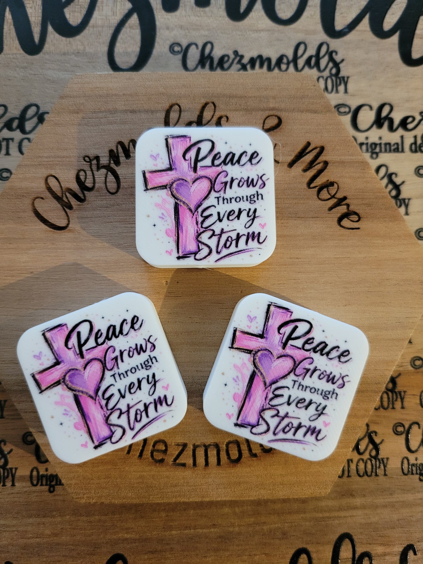 CE 3d printed focal Bead- peace grows