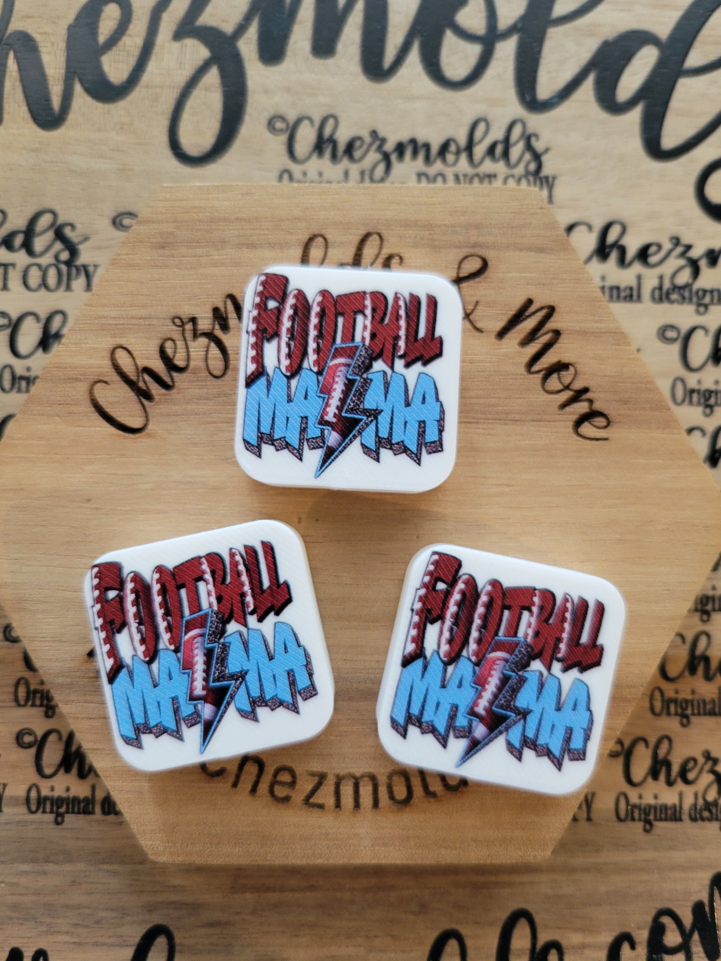CE 3d printed focal Bead-football mama-CG Exclusive