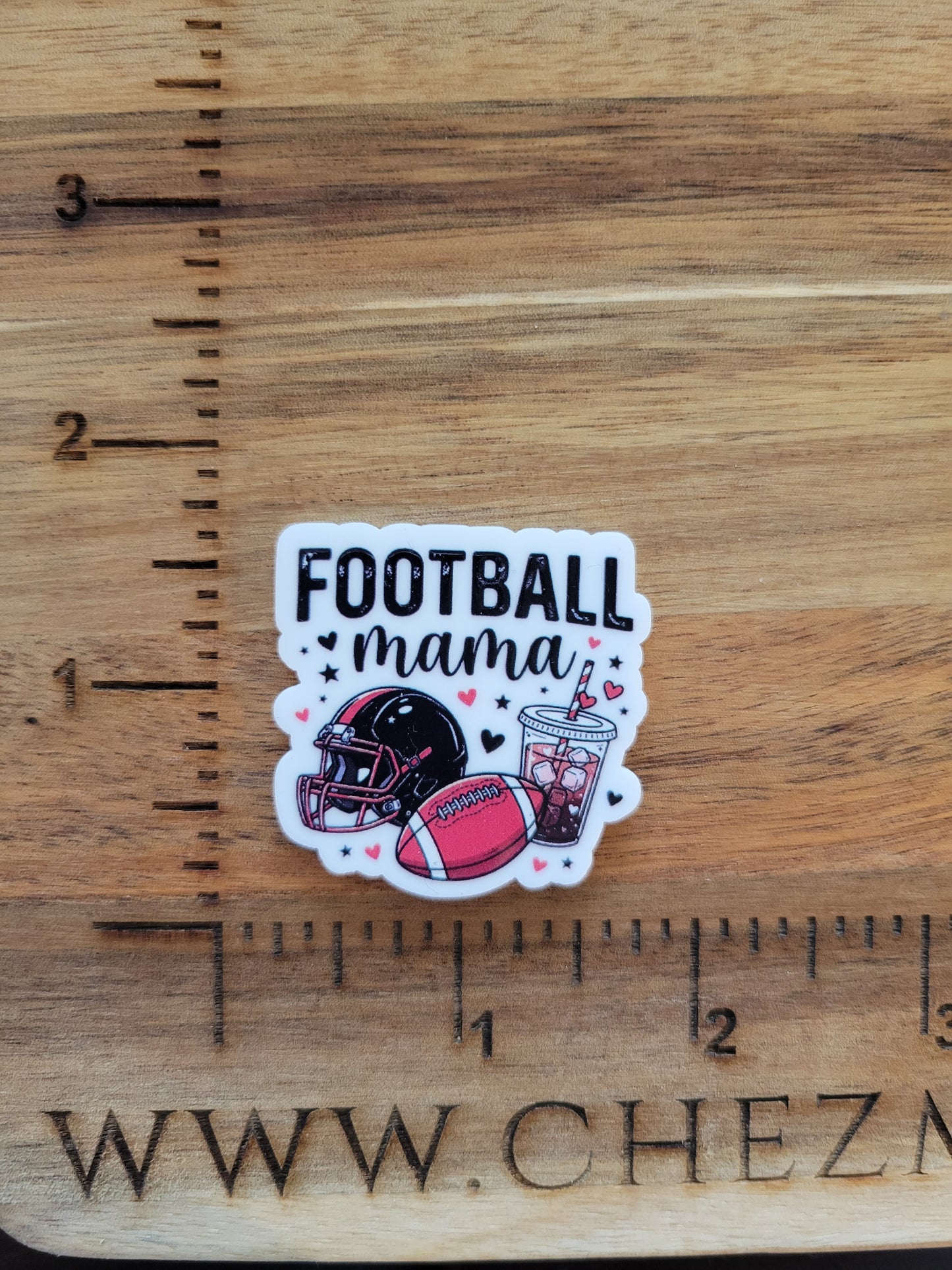 uv printed acrylic flatback-football mama