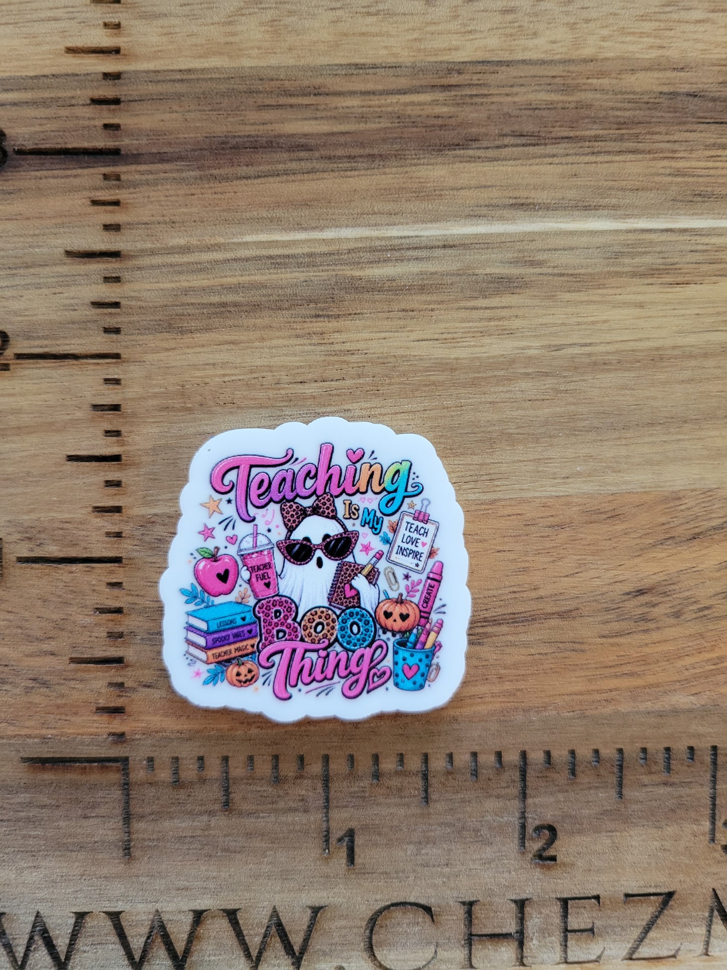 uv printed acrylic flatback- teaching boo things