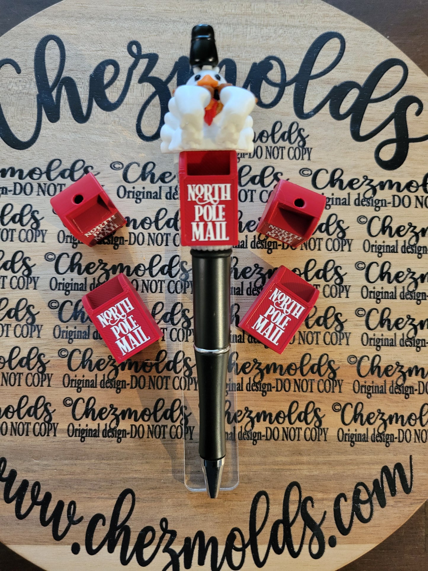 CE 3d printed focal Bead-3D North Pole Mail box