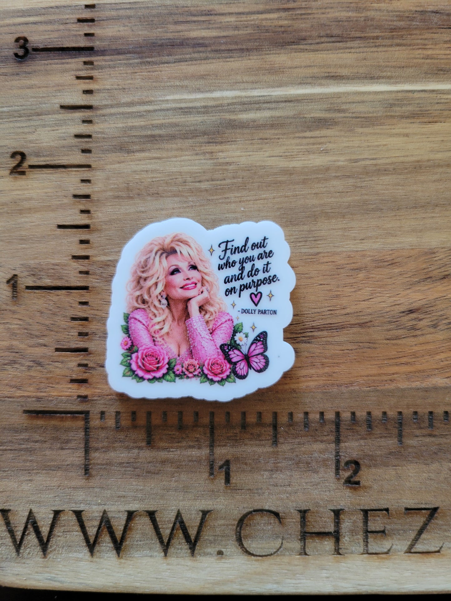 uv printed acrylic flatback- dolly- find out who you are