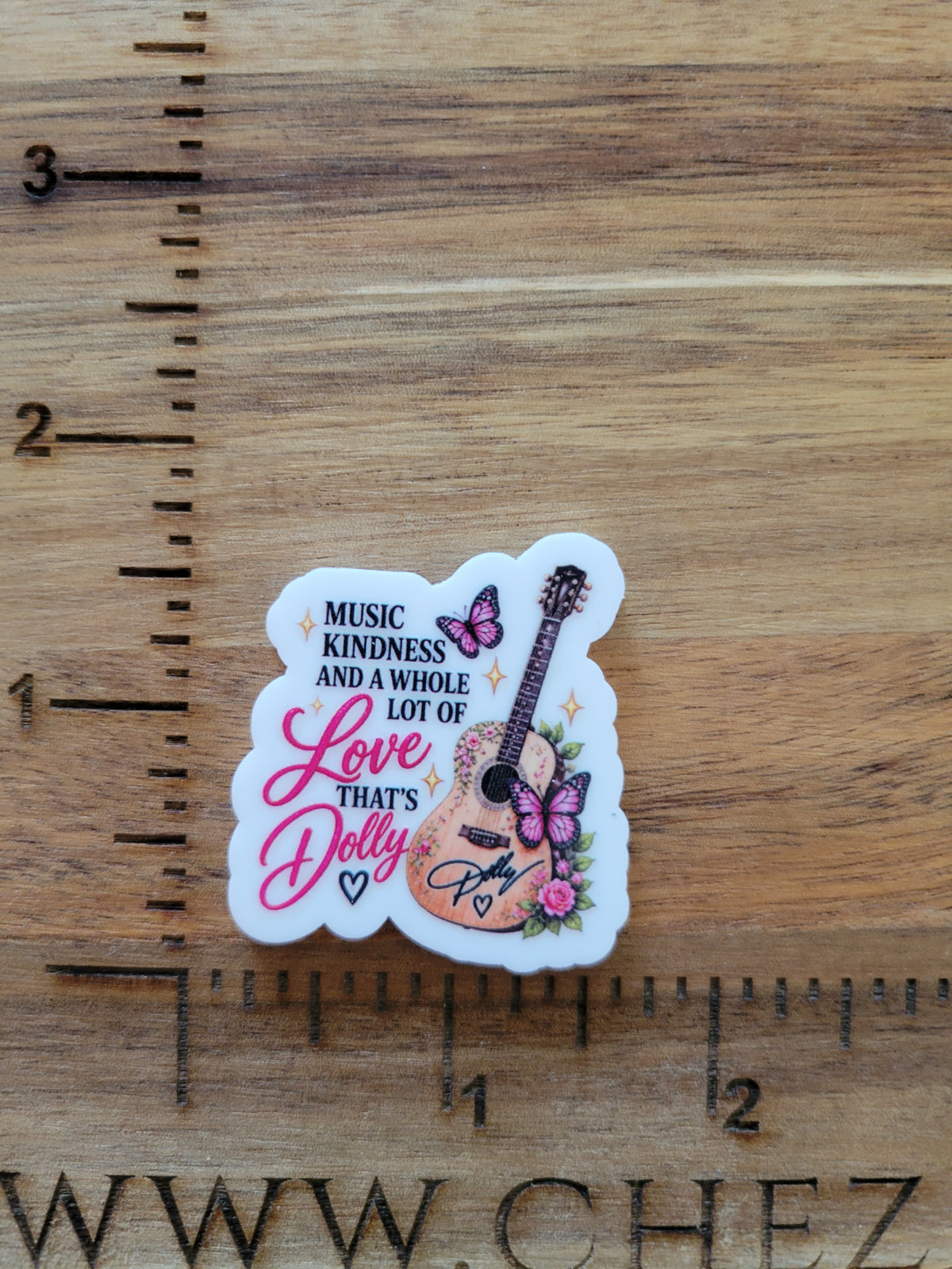 uv printed acrylic flatback- dolly-music kindness