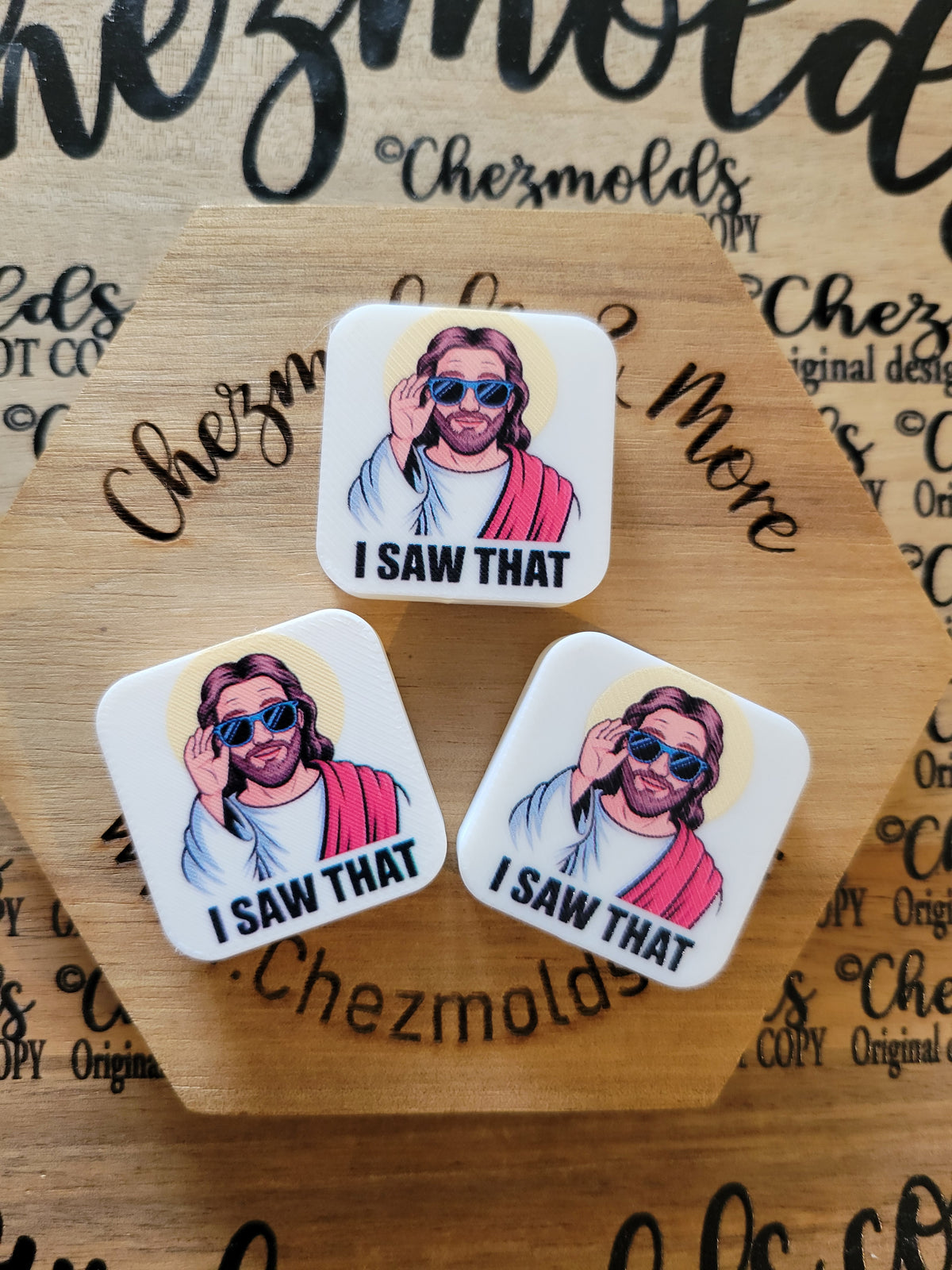 CE 3d printed focal Bead-Jesus- i saw that