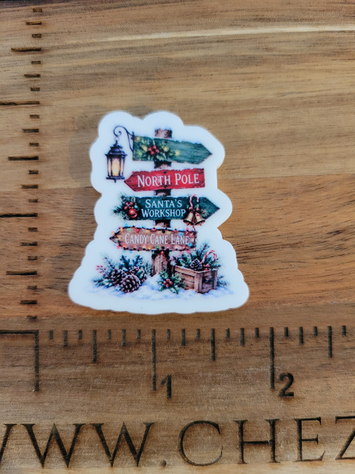 uv printed acrylic flatback- North pole sign
