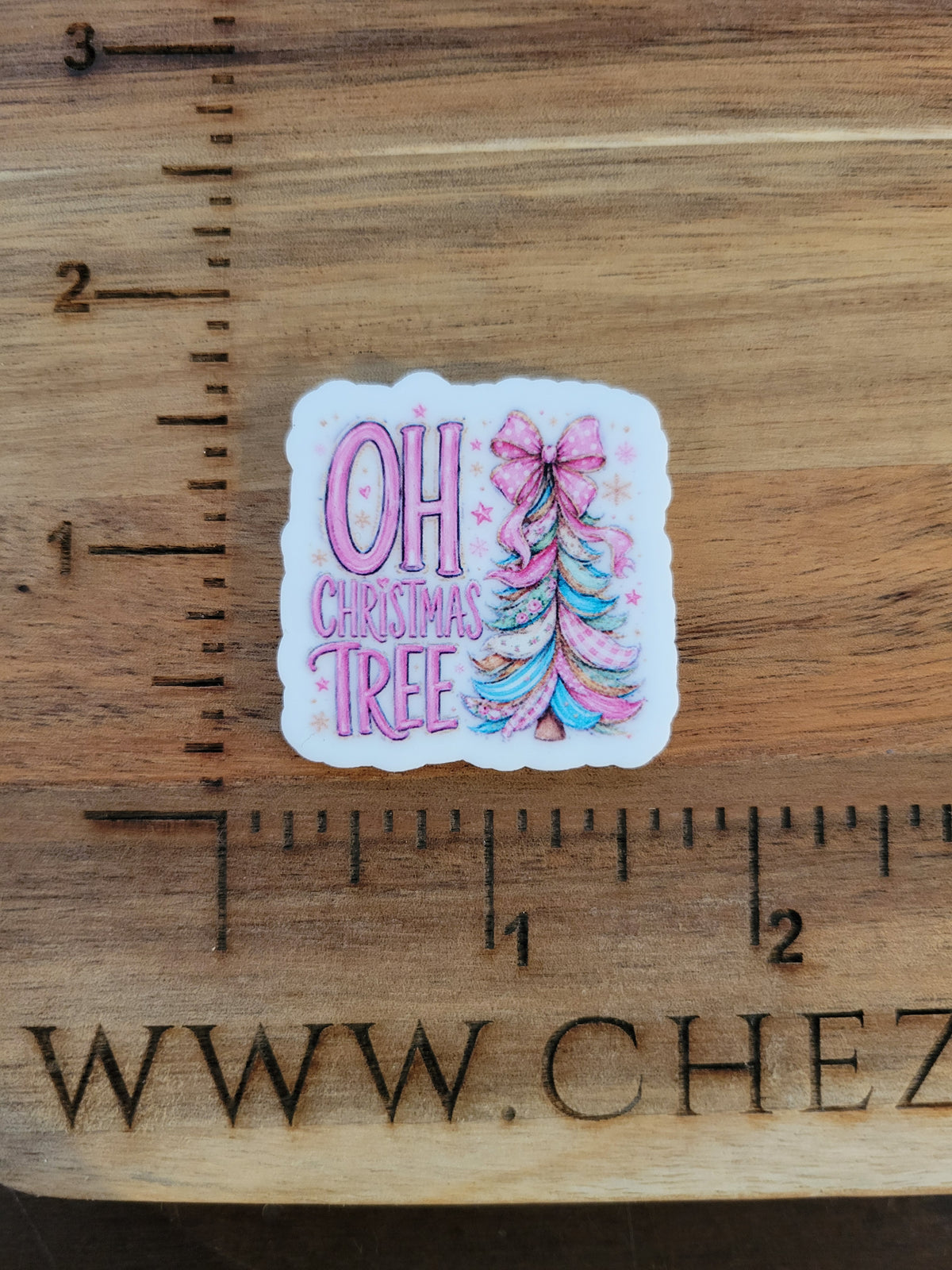 uv printed acrylic flatback- Oh Christmas tree