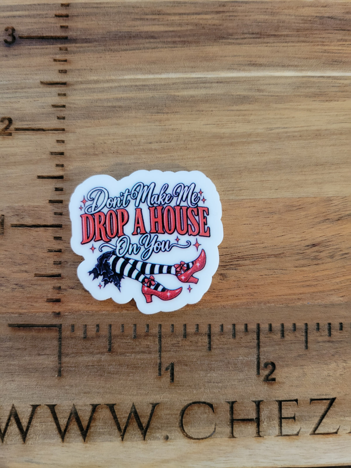 uv printed acrylic flatback- drop a house on you