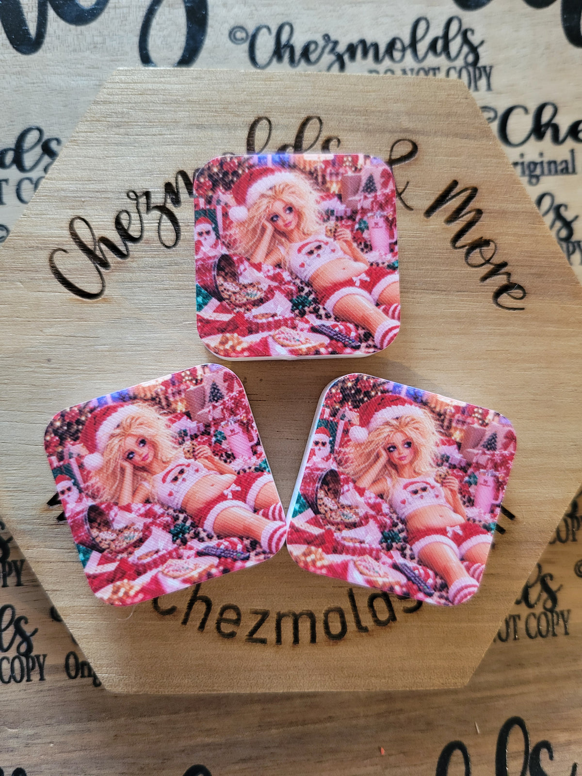 CE 3d printed focal Bead-BarB- christmas cookies