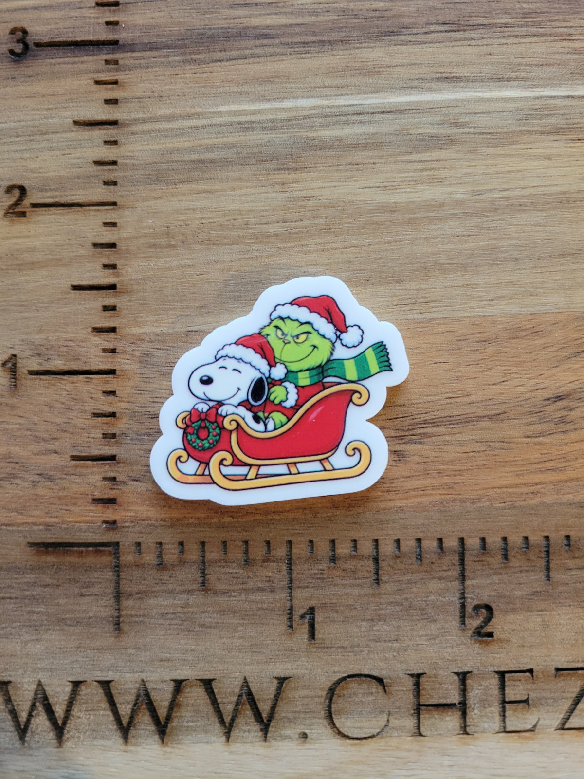 uv printed acrylic flatback-g and snoop sleigh