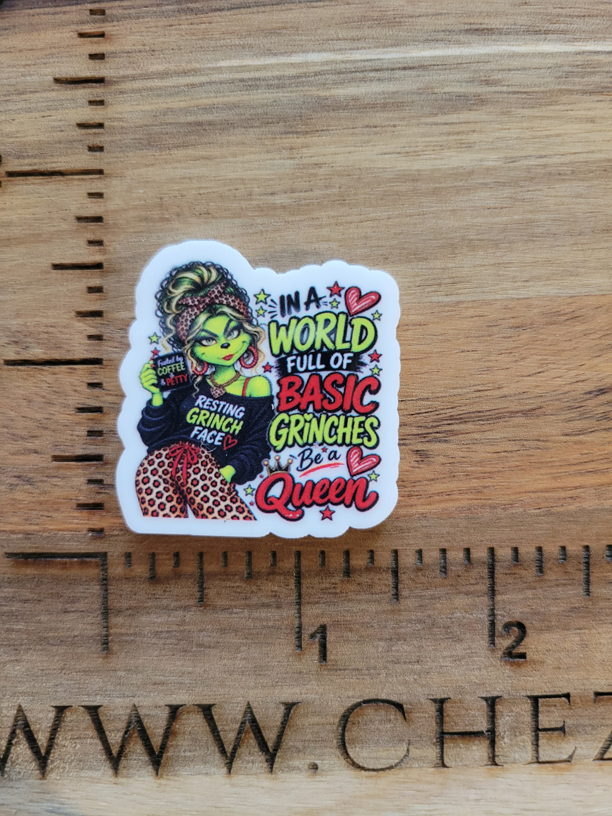 uv printed acrylic flatback-world full of Gs be a queen
