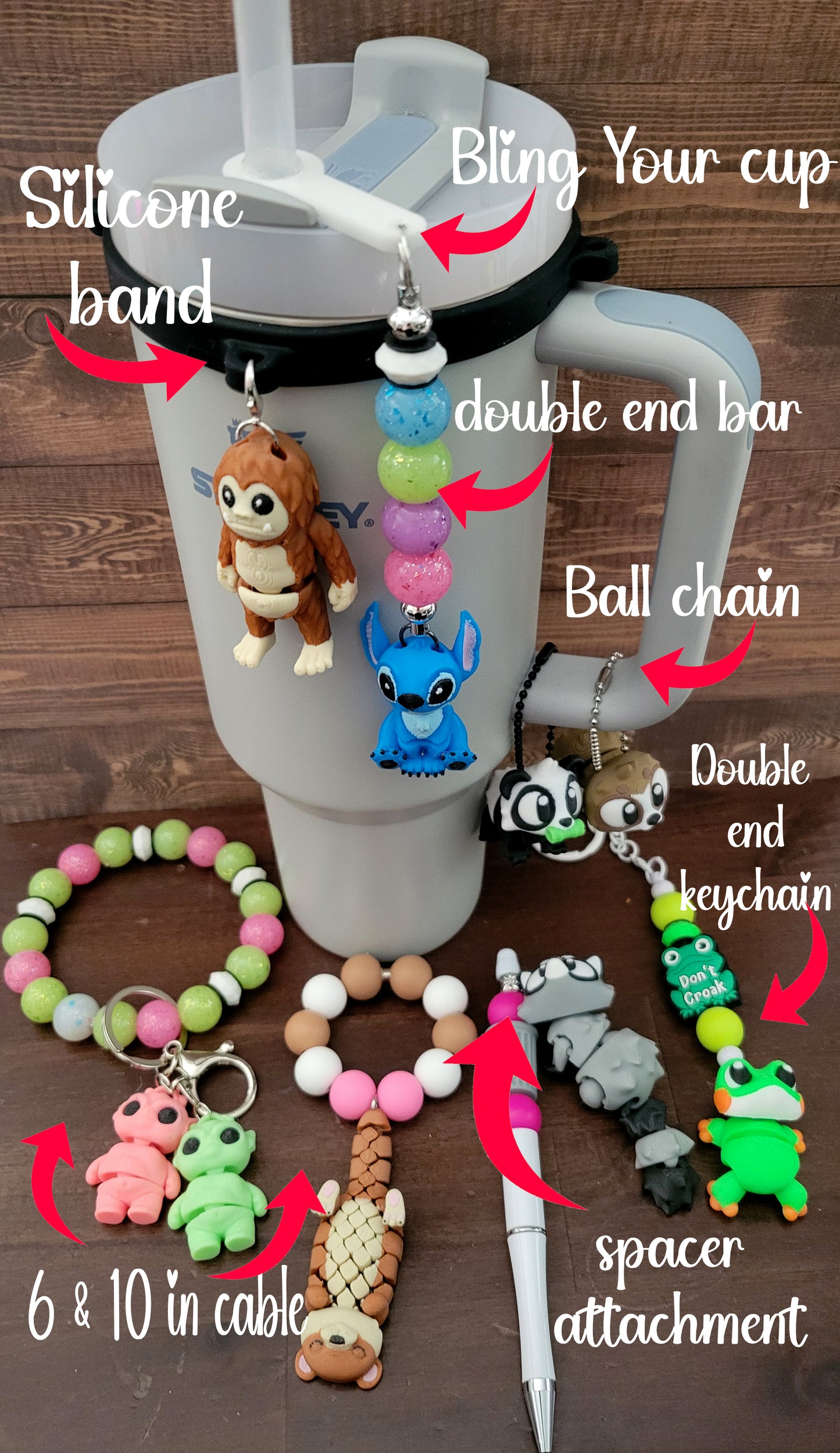 Beadable 3d printed -flexy mini raccoon