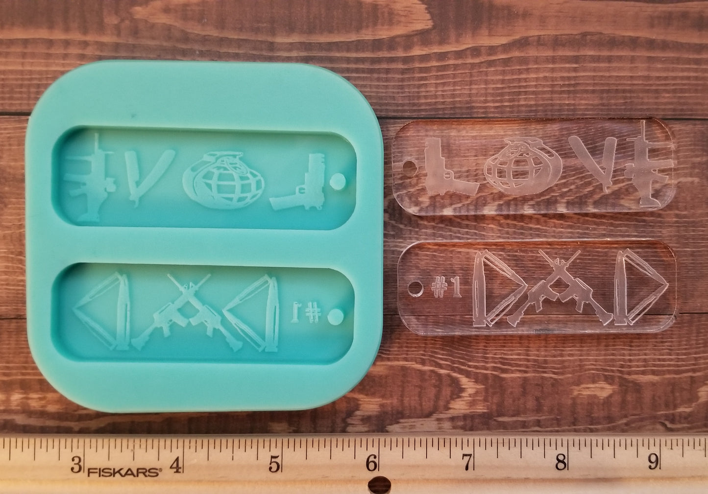 Dad Hunting Keychain Mold