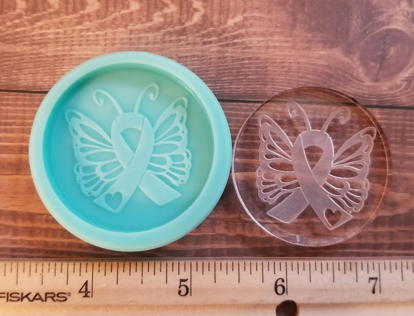 Butterfly Wing Ribbon Awareness Phone Grip Mold