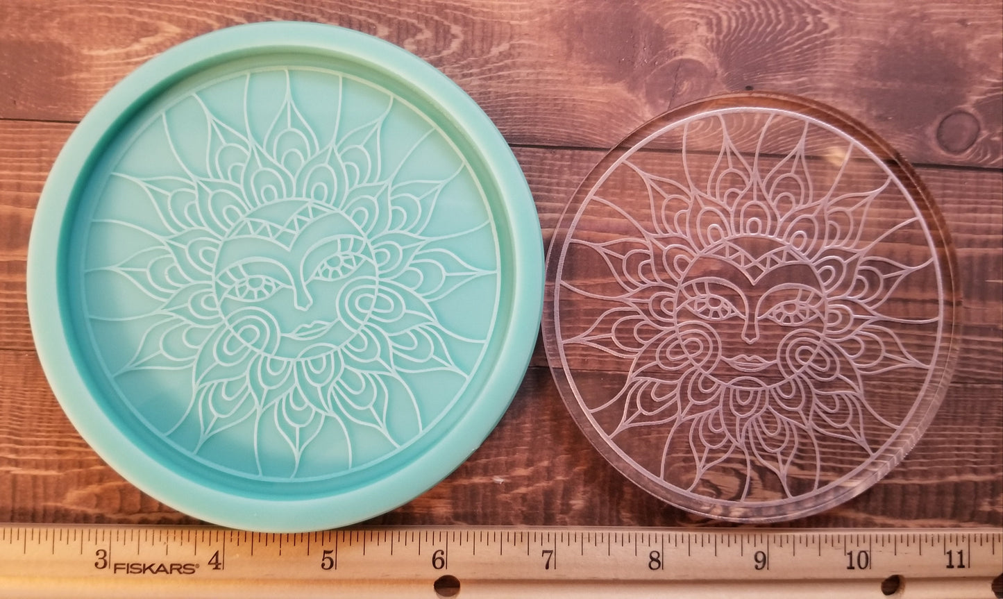 Sun and Moon Coaster Molds