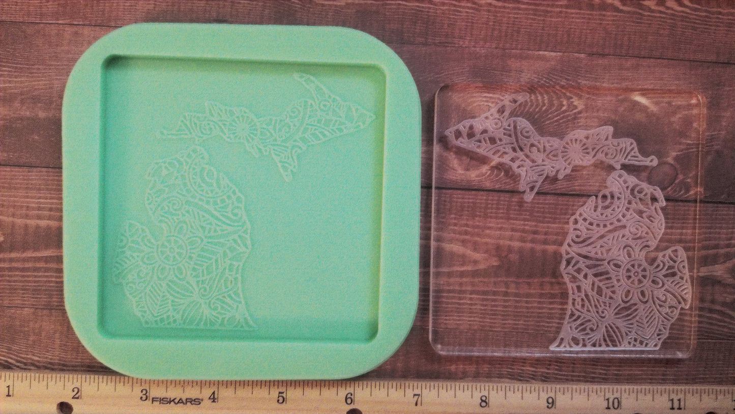 Michigan State Mandala Coasters