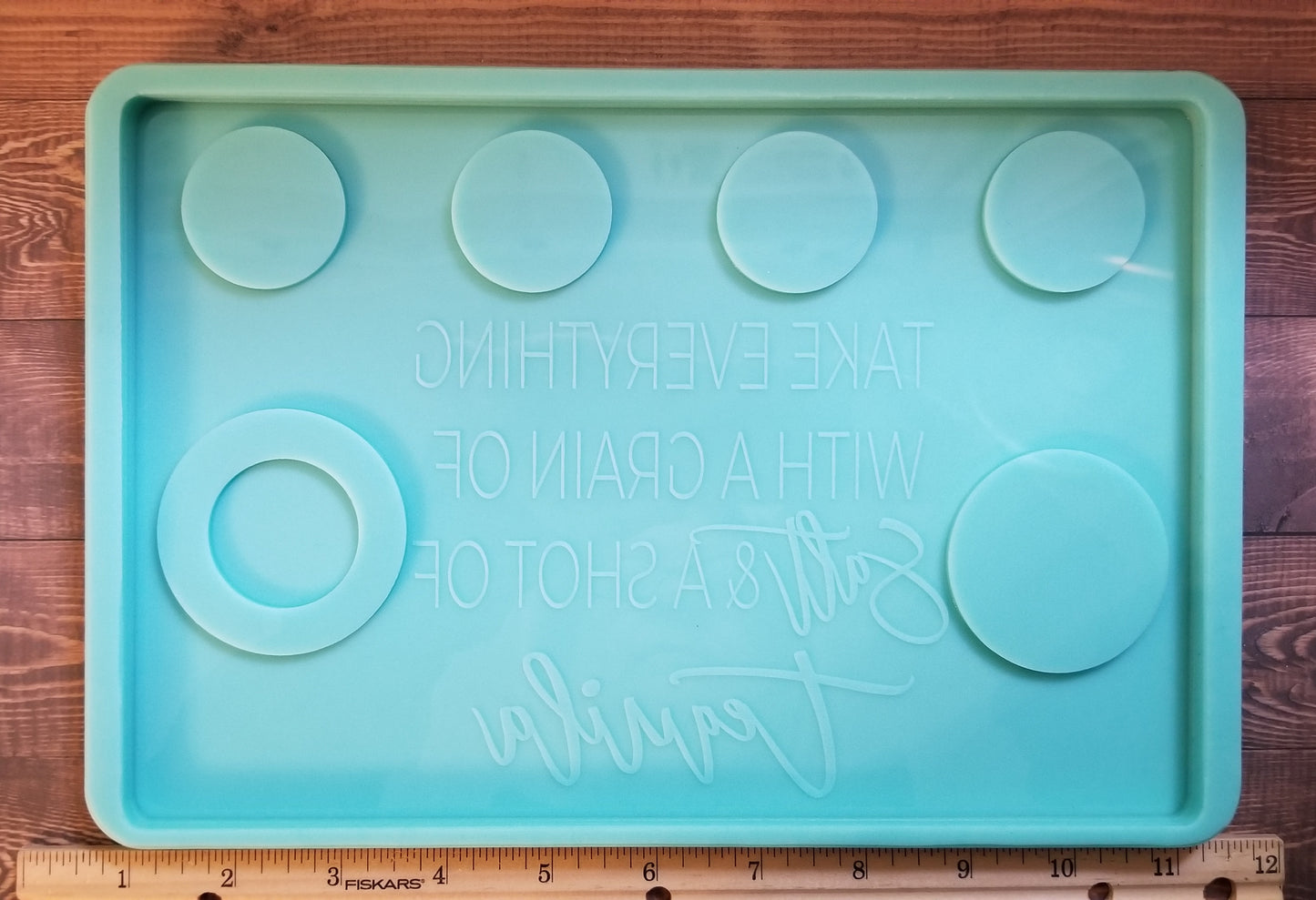 Take Everything With Grain of Salt Shot Glass Tray Mold