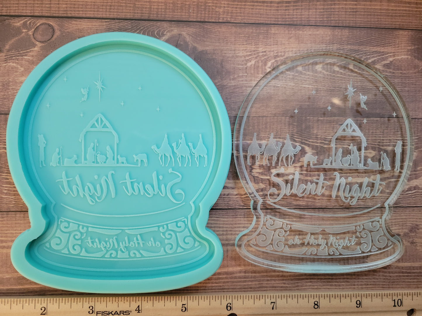 Large snowglobe- Silent Night