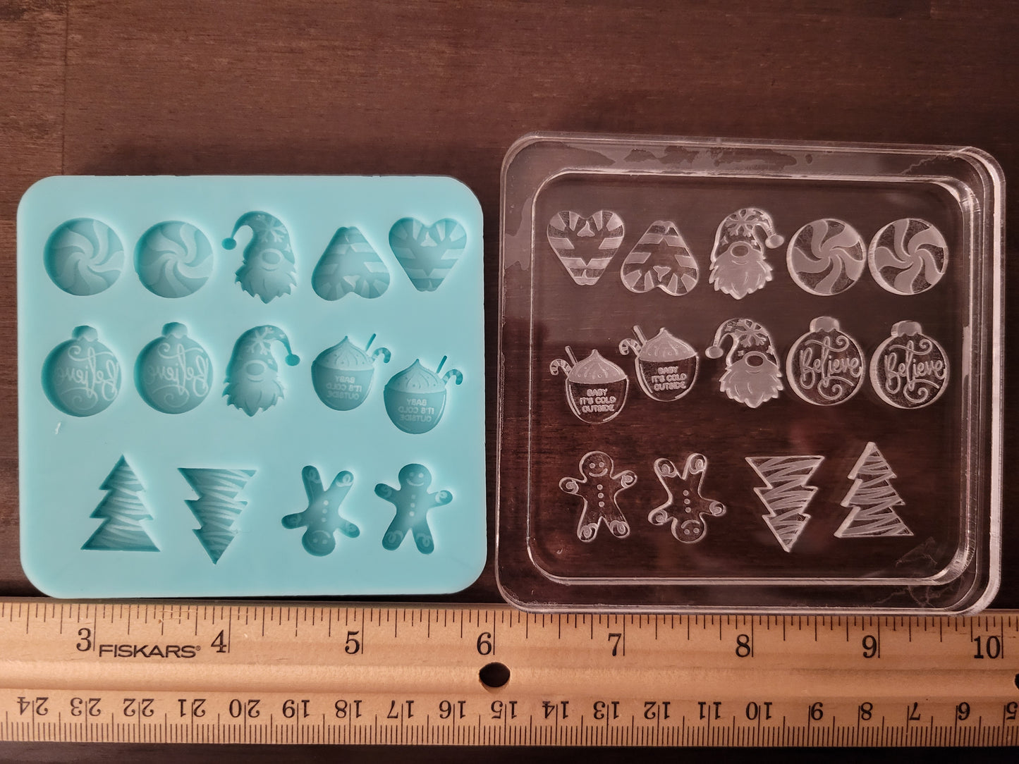 Winter Earring Stud pallet-candy cane heart