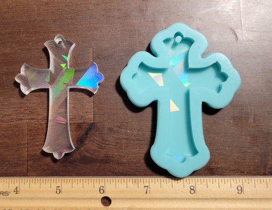 Holographic Cross Keychain Molds