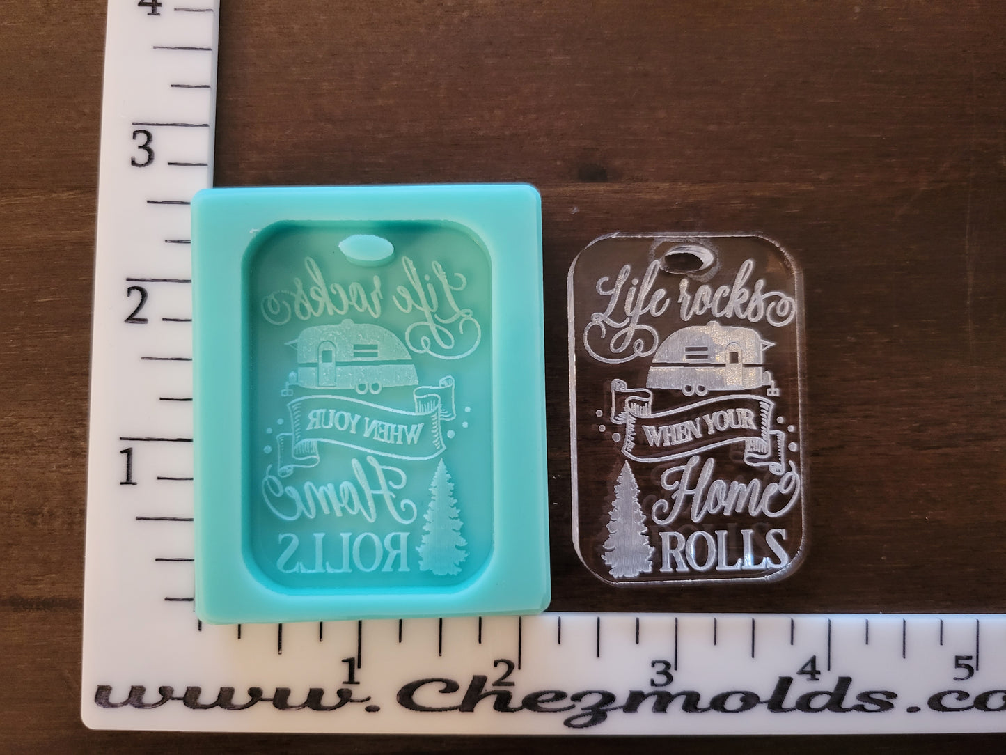 Life rock rolling home keychain