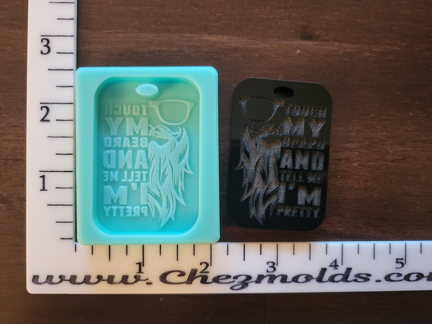 Touch my beard keychain