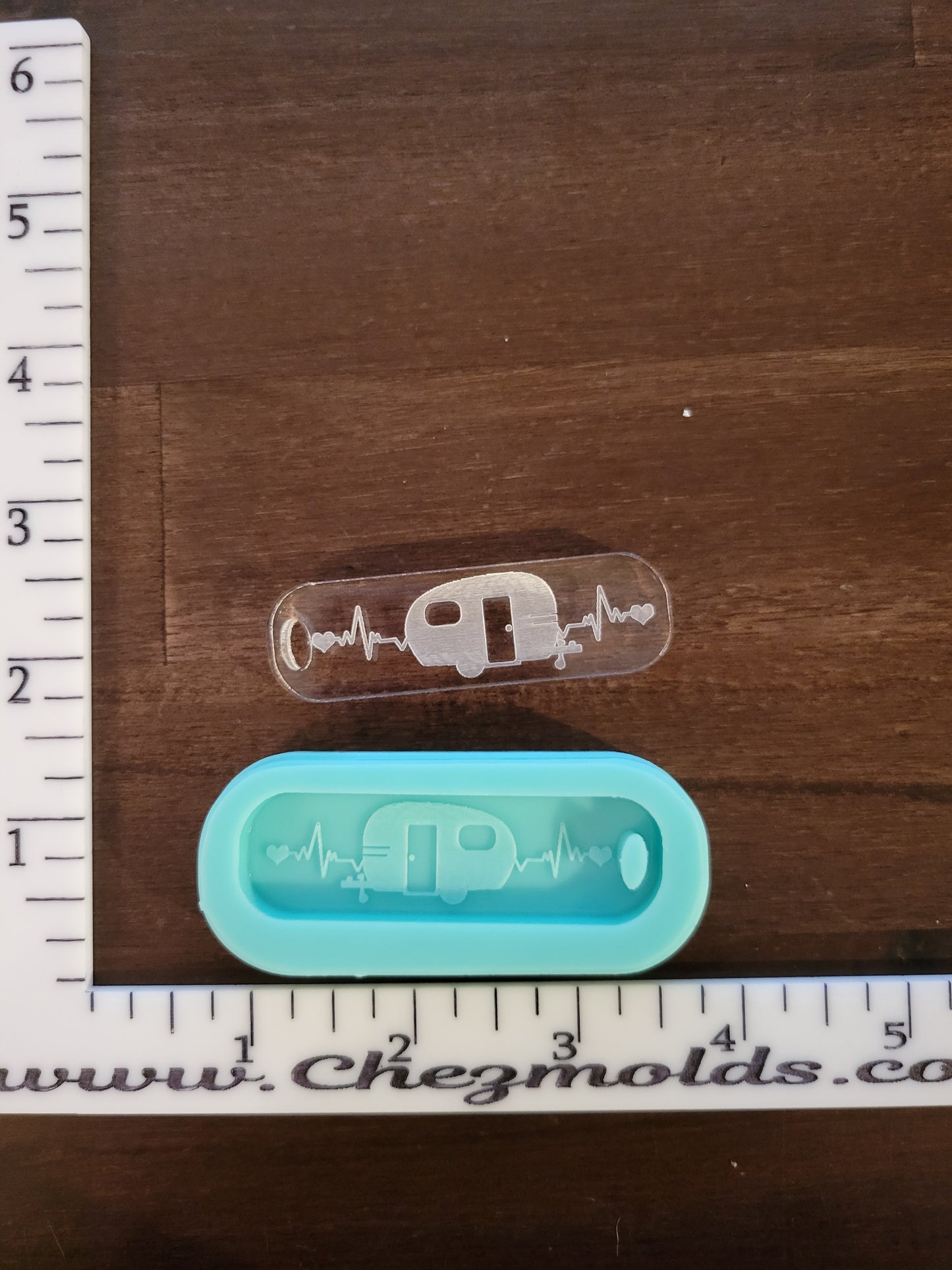 Heartbeat camping keytag