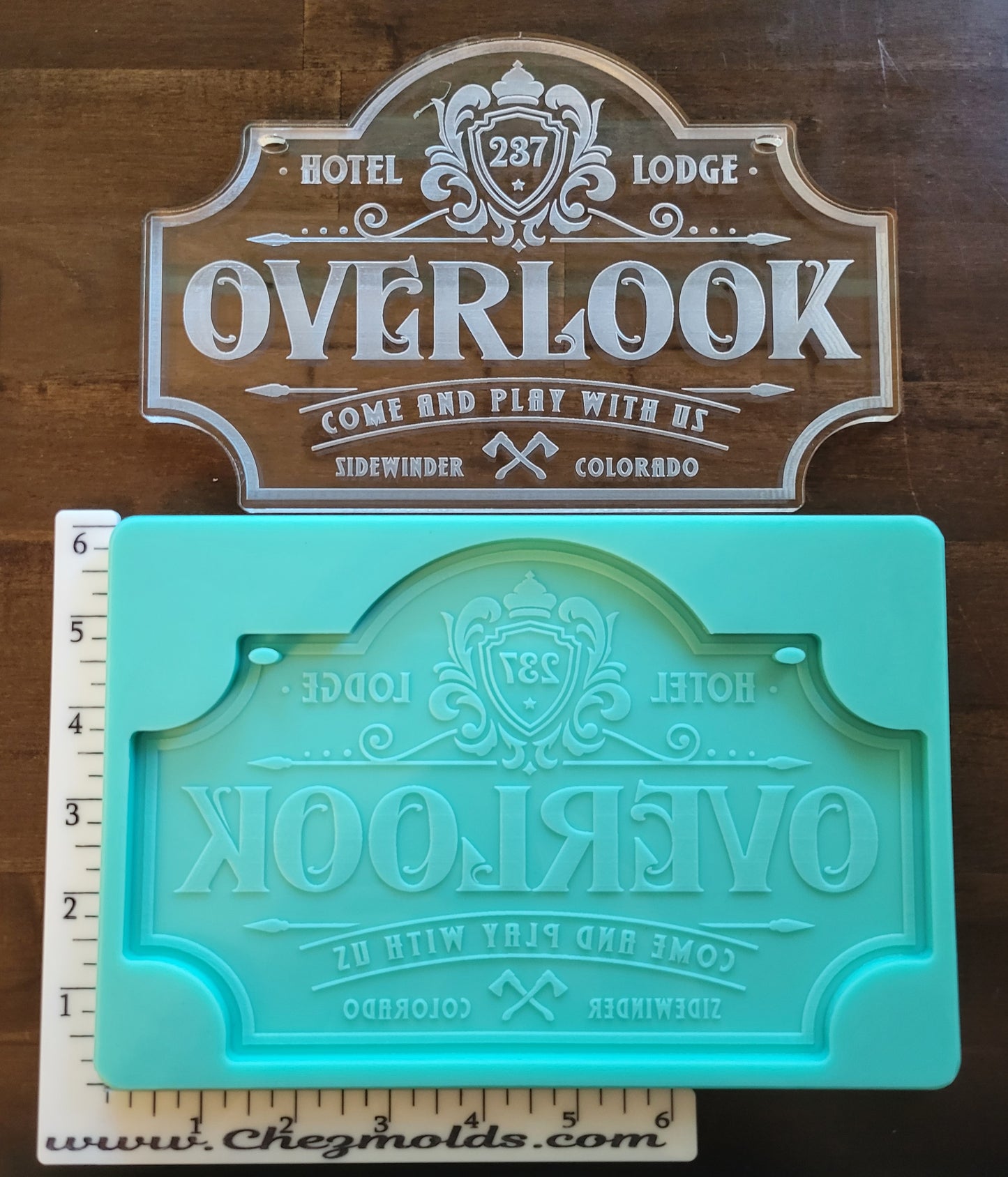 Overlook hotel wall sign